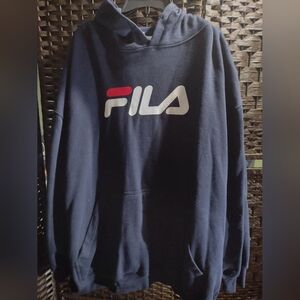 Fila Men's Big & Tall Classic Pullover Hoodie Navy Blue 4XLT